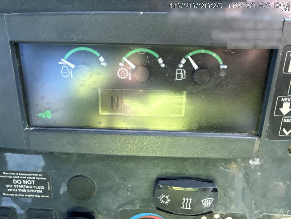 2020 John Deere 410L - Extendable Stick Cab/Heat/Air, 4WD, Extendable Stick, Pilot Controls, 2 Way Hydraulics, TAG Manual QC