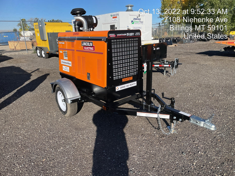 2022 Lincoln Electric Vantage 549X Crosslink Technology, Trailer Mounted, ES Decals, T3