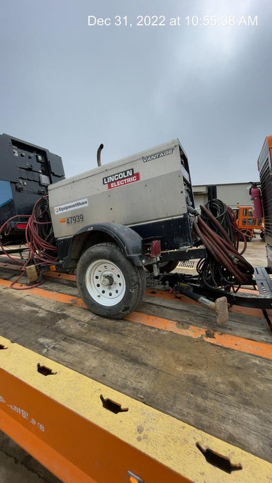 2019 Lincoln Electric Vantage 322 Ready-Pak 3, Two Wheel Trailer, Fender and Light Kit, Cable Rack