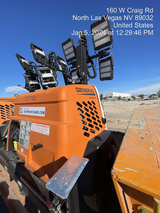 2023 Generac MLT2 Diesel, Flex Switch 120V Input, Powerzone Controller, 
(4) 320W LED Lights, 4kW Generator, 39.9 Gal Fuel Tank, 2" Ball, T3