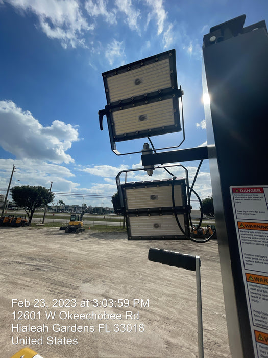 2022 Allmand NLV3GR (4) LED Light Fixture 350W, 23' Vertical Mast, 3kW Prime, Towable, ES Decals, T3