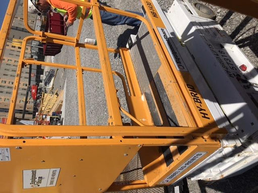 Custom Equipment HB-1430 <ul>
 <li>Hy-Brid Scissor Lift</li>
  <li>Platform capacity up to 670 lbs.</li>
  <li>Working height up to 20 ft</li>
  <li>Weighs under 1,700 lbs.</li>
  <li>Non-marking wheels </li>
</ul>