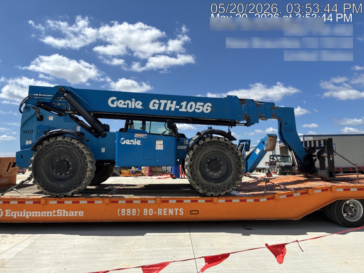 2018 Genie GTH-1056 GTH-1056 w/CAB, Solid Tires, Work Lights, 60" carriage/forks, cab mesh, beacon