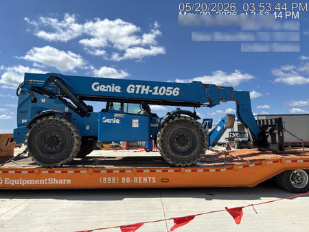 2018 Genie GTH-1056 GTH-1056 w/CAB, Solid Tires, Work Lights, 60" carriage/forks, cab mesh, beacon