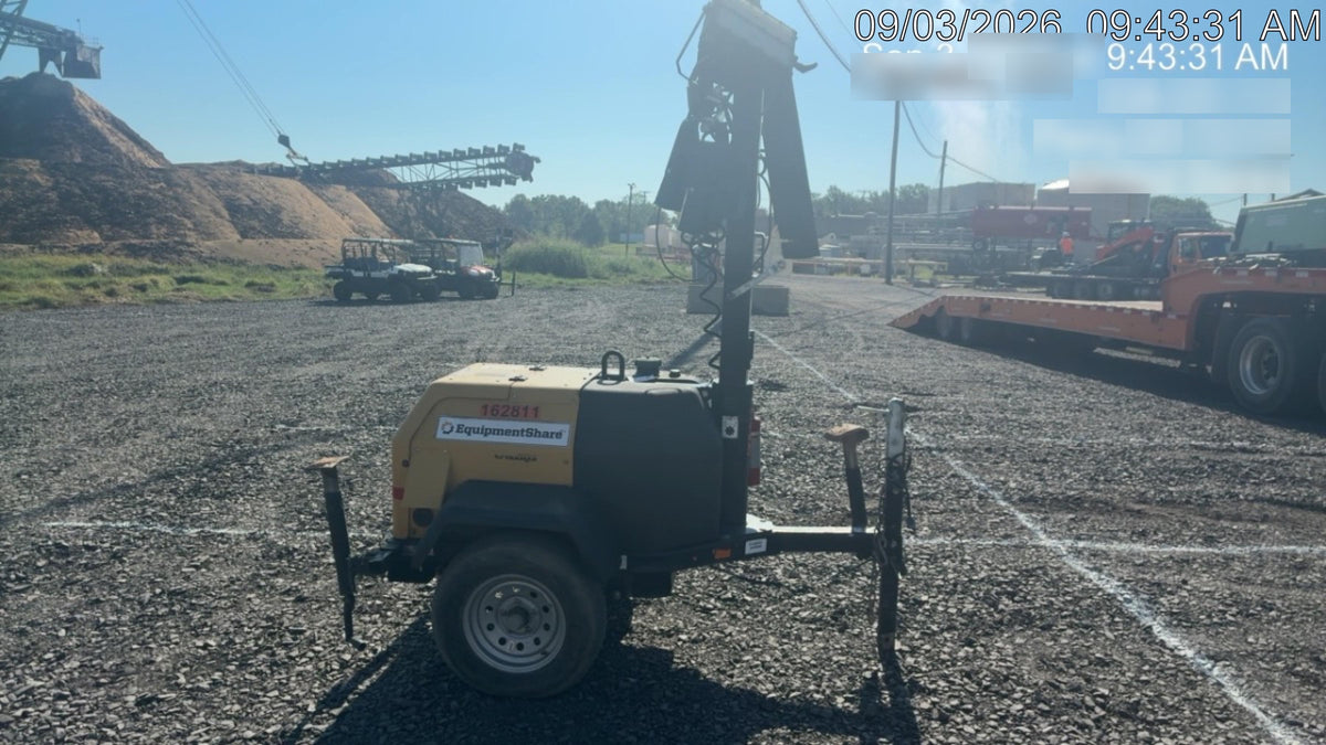 2021 Allmand NLV3GR (4) LED Light Fixture 350W, 23' Vertical Mast, 3kW Prime, Towable, Deep Sea L401, Leveling Jacks, Yanmar T4F 5.8hp