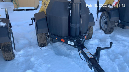 2021 Allmand NLV3GR (4) LED Light Fixture 350W, 23' Vertical Mast, 3kW Prime, Towable, Deep Sea L401, Leveling Jacks, Yanmar T4F 5.8hp