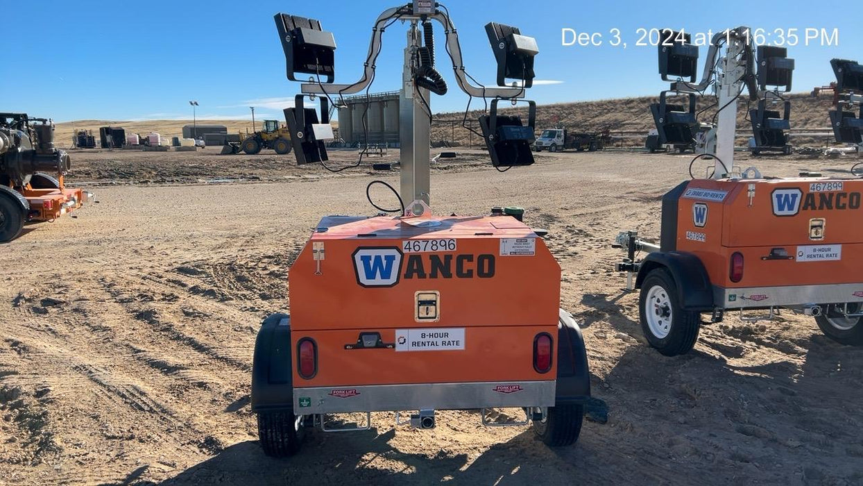 2024 Wanco WLTT-4MM4K Diesel, Deep Sea Controller, Shore Power Plug, Auto Start, (4) 350W LED Floodlights, 4kW Generator, 60 Gal Fuel Tank, 2" Ball, T3