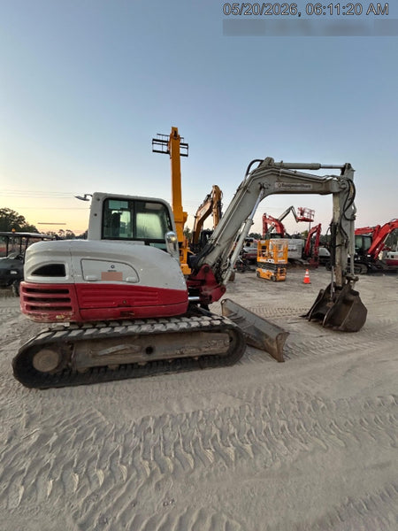 2019 Takeuchi TB290 Cab/Heat/AC Rubber tracks, Dozer blade, Travel alarm, Auxiliary hydraulics Manual QC, Hydraulic thumb, 18", 24", and 36" Buckets