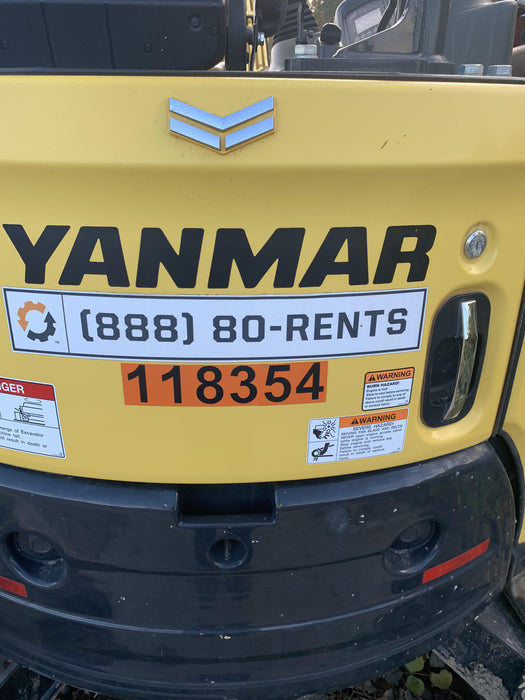 2020 Yanmar ViO35PR Open ROPS / Rubber Track / NO COUPLER