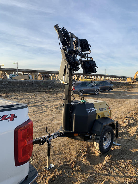 2022 Allmand NLV3GR (4) LED Light Fixture 350W, 23' Vertical Mast, 3kW Prime, Towable, ES Decals, T3