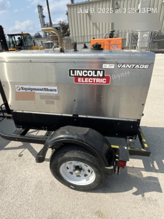 2019 Lincoln Electric Vantage 322 Welder Ready-Pak 3, Two wheel trailer, Fender and Light kit, Cable Rack