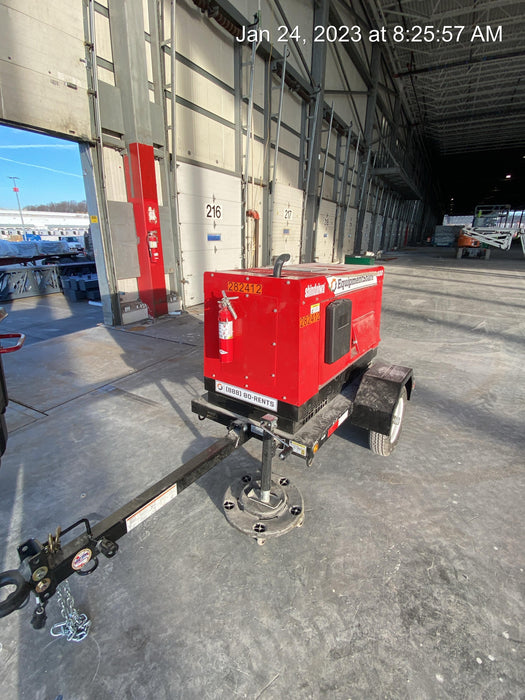 2022 Shindaiwa DGW400MDL Kubota D902 Engine, 23 HP, Dual Op Welder, Wire, Arc, Droop Stick, Tig, and CC Stick Functionality, Simulphase, 3 Phase and 1 Phase Gen Output, Single Axle NB Trlr, Slr Trckl Chrg 12V 12W, Fire Ext