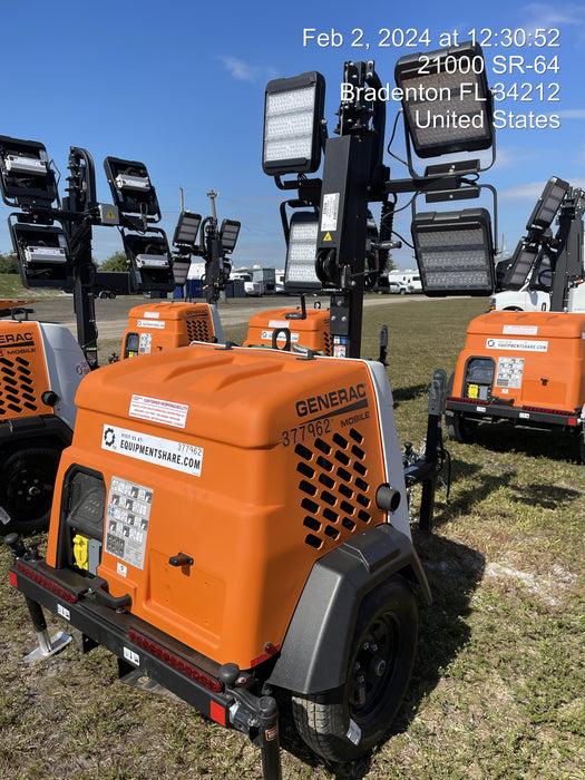 2023 Generac MLT2 Diesel, Flex Switch 120V Input, Powerzone Controller, 
(4) 320W LED Lights, 4kW Generator, 39.9 Gal Fuel Tank, 2" Ball, T3