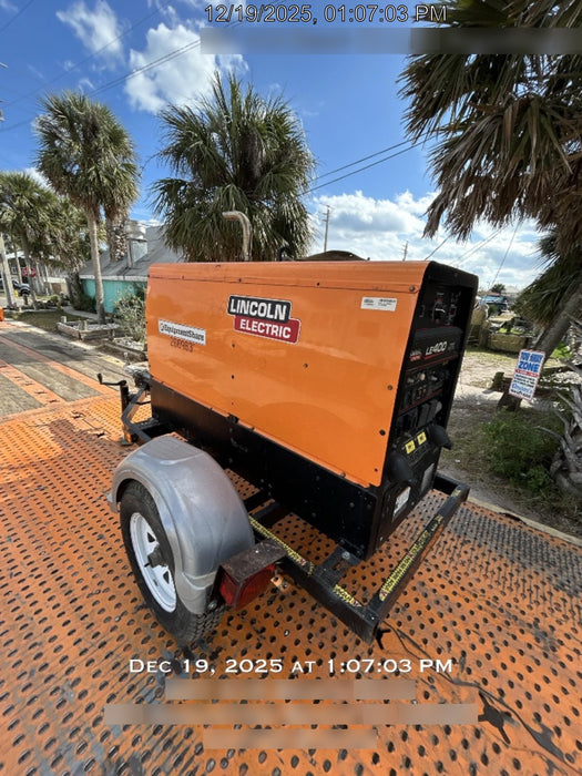 2022 Lincoln Electric LE400 Kubota V1505, Trlr, Cable Rack, Light Kit, ES Decals, T3