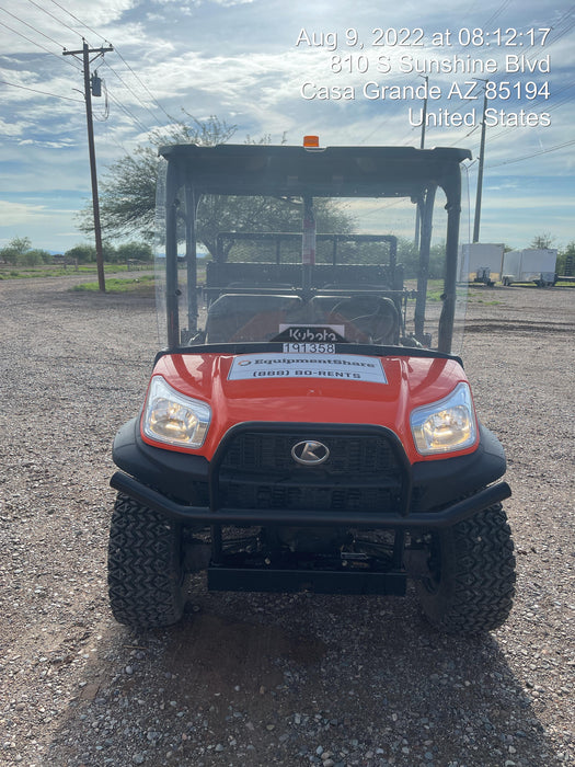 2022 Kubota RTV-X1140W-H Plastic Canopy, Windshield Acrylic Clear, LED Strobe Light, Wire Harness Kit, Back up Alarm