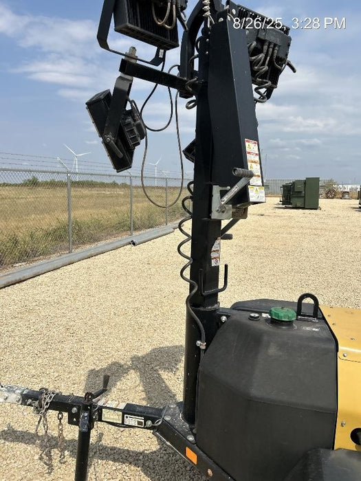 2022 Allmand NLV3GR (4) LED Light Fixture 350W, 23' Vertical Mast, 3kW Prime, Towable, Deep Sea L401, Leveling Jacks, Yanmar T4F 5.8hp