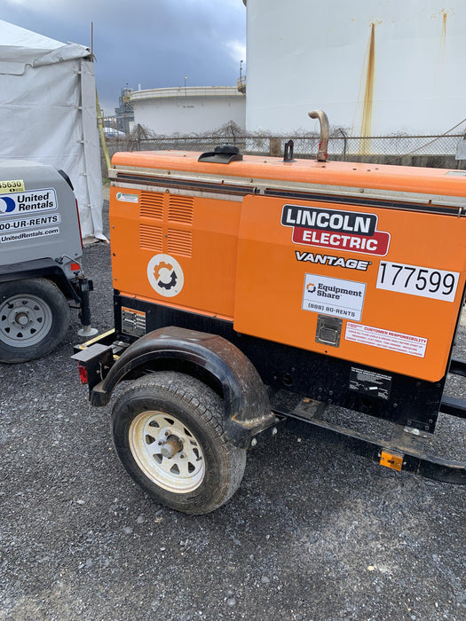 2021 Lincoln Electric Vantage 322 Vantage 322 Ready Pak 3 w/ Decals, ORANGE (includes trailer, cable rack, fender light kit) NO Telematics