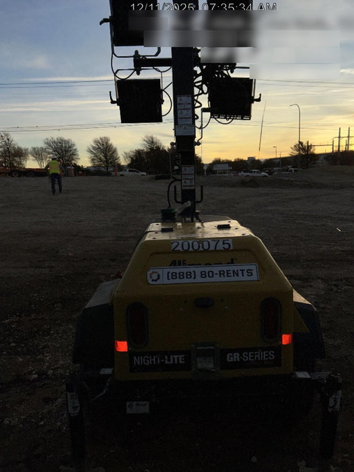 2022 Allmand NLV3GR (4) LED Light Fixture 350W, 23' Vertical Mast, 3kW Prime, Towable, Deep Sea L401, Leveling Jacks, Yanmar T4F 5.8hp