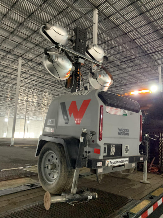 2021 Allmand NLV3GR (4) LED Light Fixture 350W, 23' Vertical Mast, 3kW Prime, Towable, Deep Sea L401, Leveling Jacks, Yanmar T4F 5.8hp