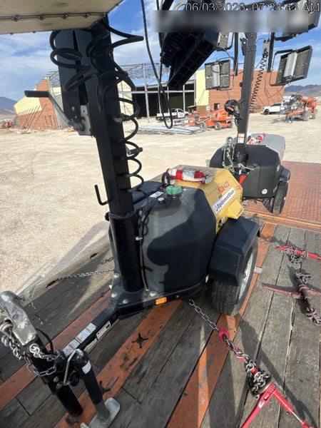 2021 Allmand NLV3GR (4) LED Light Fixture 350W, 23' Vertical Mast, 3kW Prime, Towable, Deep Sea L401, Leveling Jacks, Yanmar T4F 5.8hp