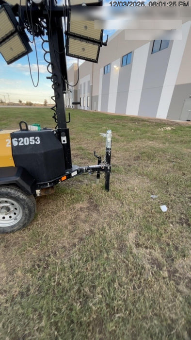 2022 Allmand NLV3GR (4) LED Light Fixture 350W, 23' Vertical Mast, 3kW Prime, Towable, ES Decals, T3