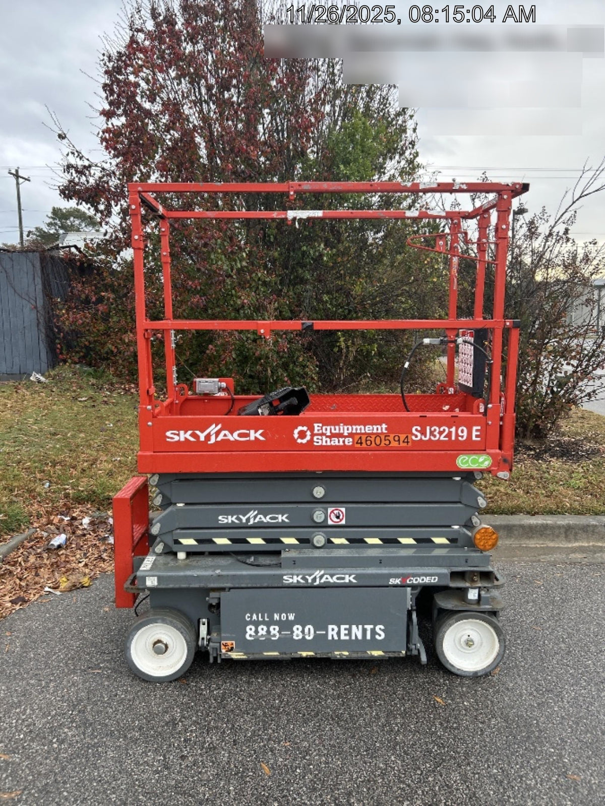 2024 Skyjack SJ3219 Electric Drive, Sld NM Tires, DBcns, RFRails, Power to Platform, T3 + Access Control