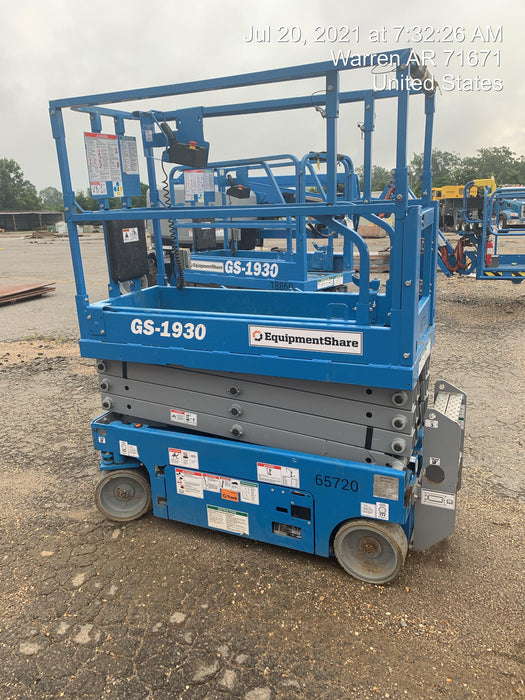 2018 Genie GS-1930 Genie GS-1930 Scissor Lift w/Standard Options