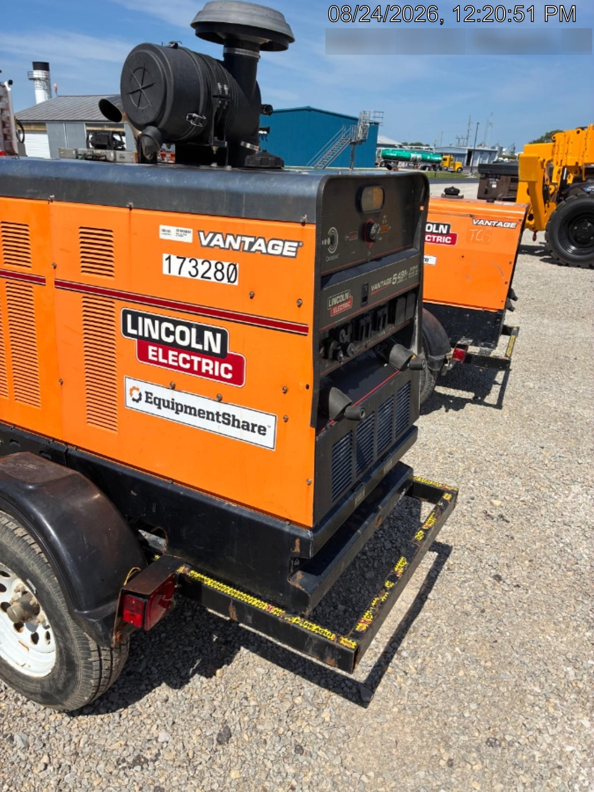 2021 Lincoln Electric Vantage 549X Ready Pak 3, ORANGE (includes trailer, cable rack, fender light kit)