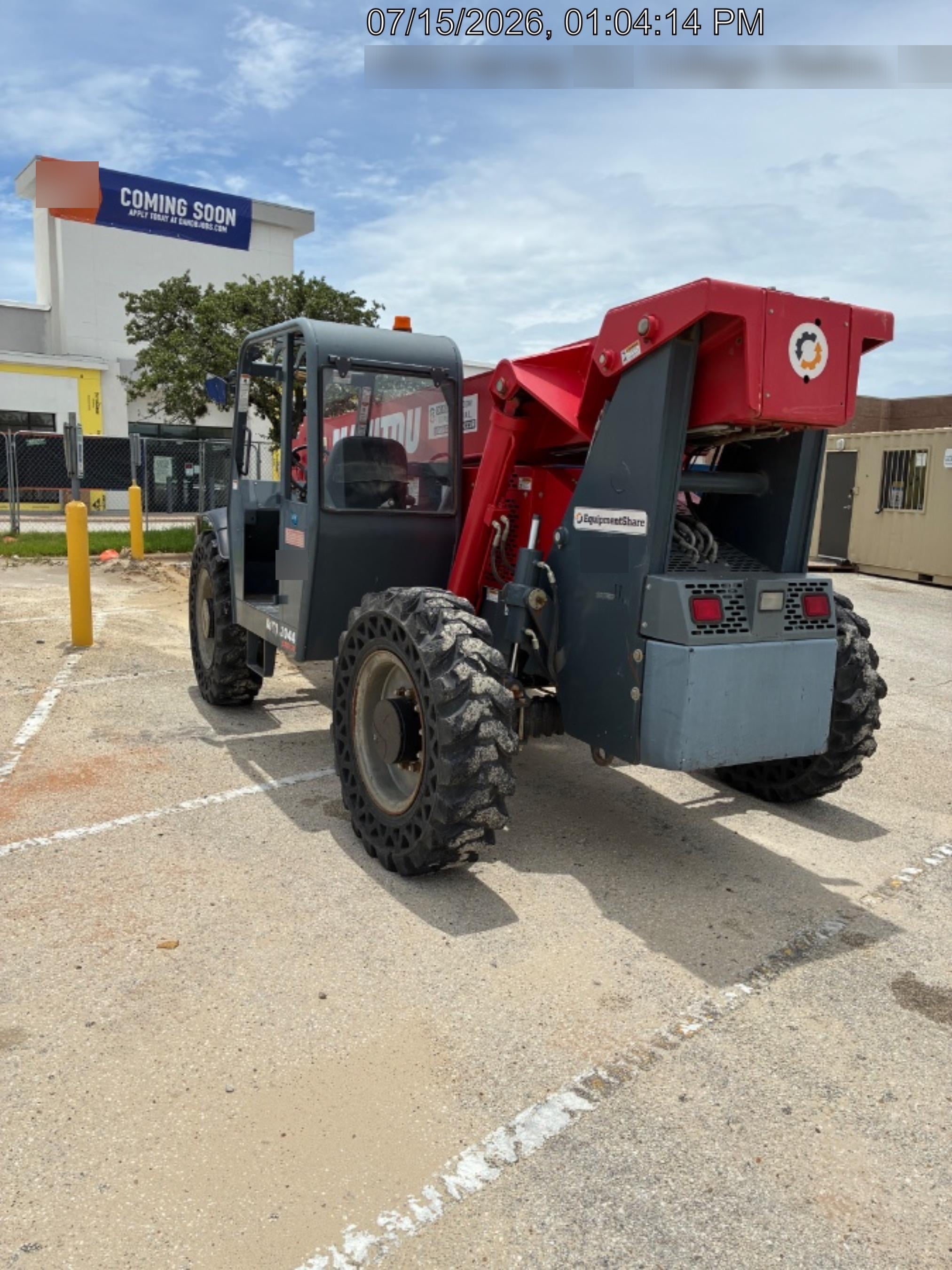 2018 Manitou MTA8044 MTA 8044 - 74 HP T4, Canopy, Worklights/Strobe, Beacon, 66" Carriage, 48" Forks, Solid Tires, Lift Hook, Aux Hydraulics