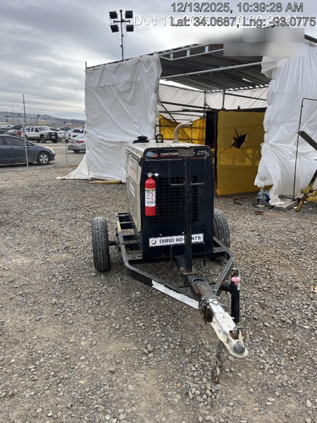 2019 Lincoln Electric Vantage 322 Welder Ready-Pak 3, Two wheel trailer, Fender and Light kit, Cable Rack