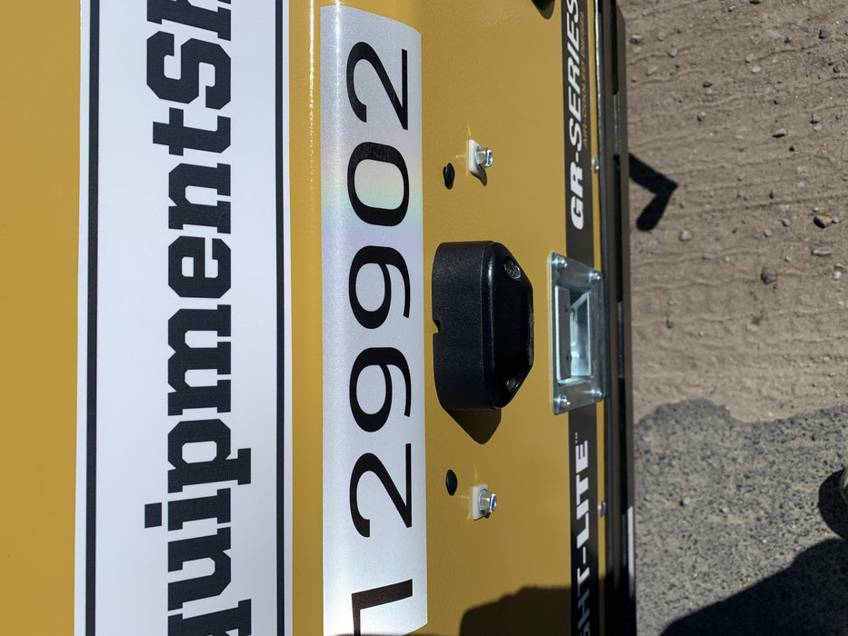 2021 Allmand NLV3GR (4) LED Light Fixture 350W, 23' Vertical Mast, 3kW Prime, Towable, Deep Sea L401, Leveling Jacks, Yanmar T4F 5.8hp