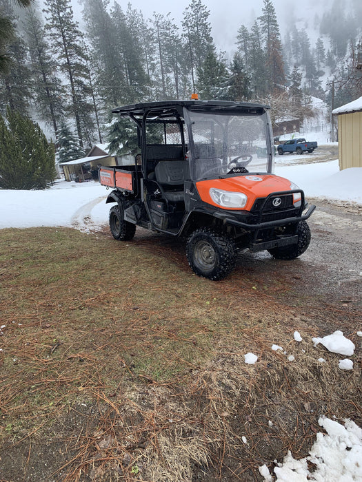 2022 Kubota RTV-X1140W-H Plastic Canopy, Windshield Acrylic Clear, LED Strobe Light, Wire Harness Kit, Back up Alarm