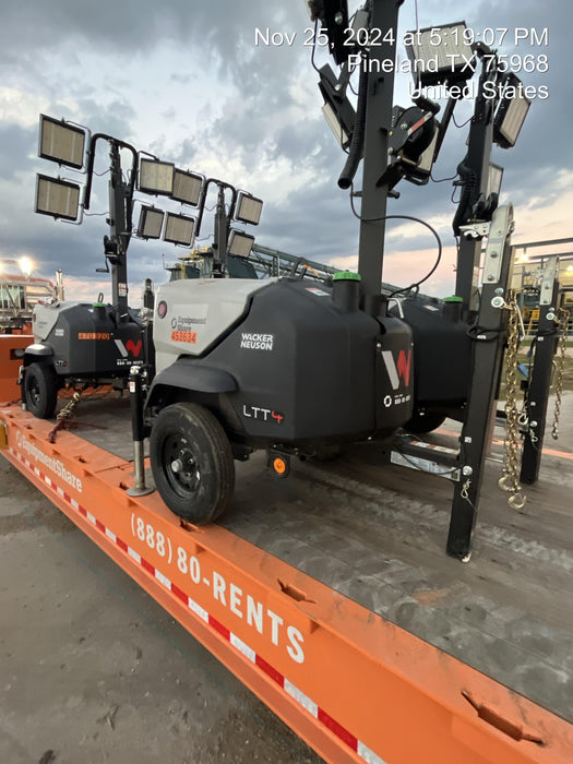 2024 Wacker Neuson LTT4 Diesel, Kohler KDW702, Deep Sea Controller, Auto Start, LED 320W, Bypass Outlet, T3