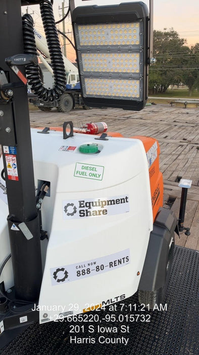 2023 Generac MLT2 Diesel, Flex Switch 120V Input, Powerzone Controller, 
(4) 320W LED Lights, 4kW Generator, 39.9 Gal Fuel Tank, 2" Ball, T3