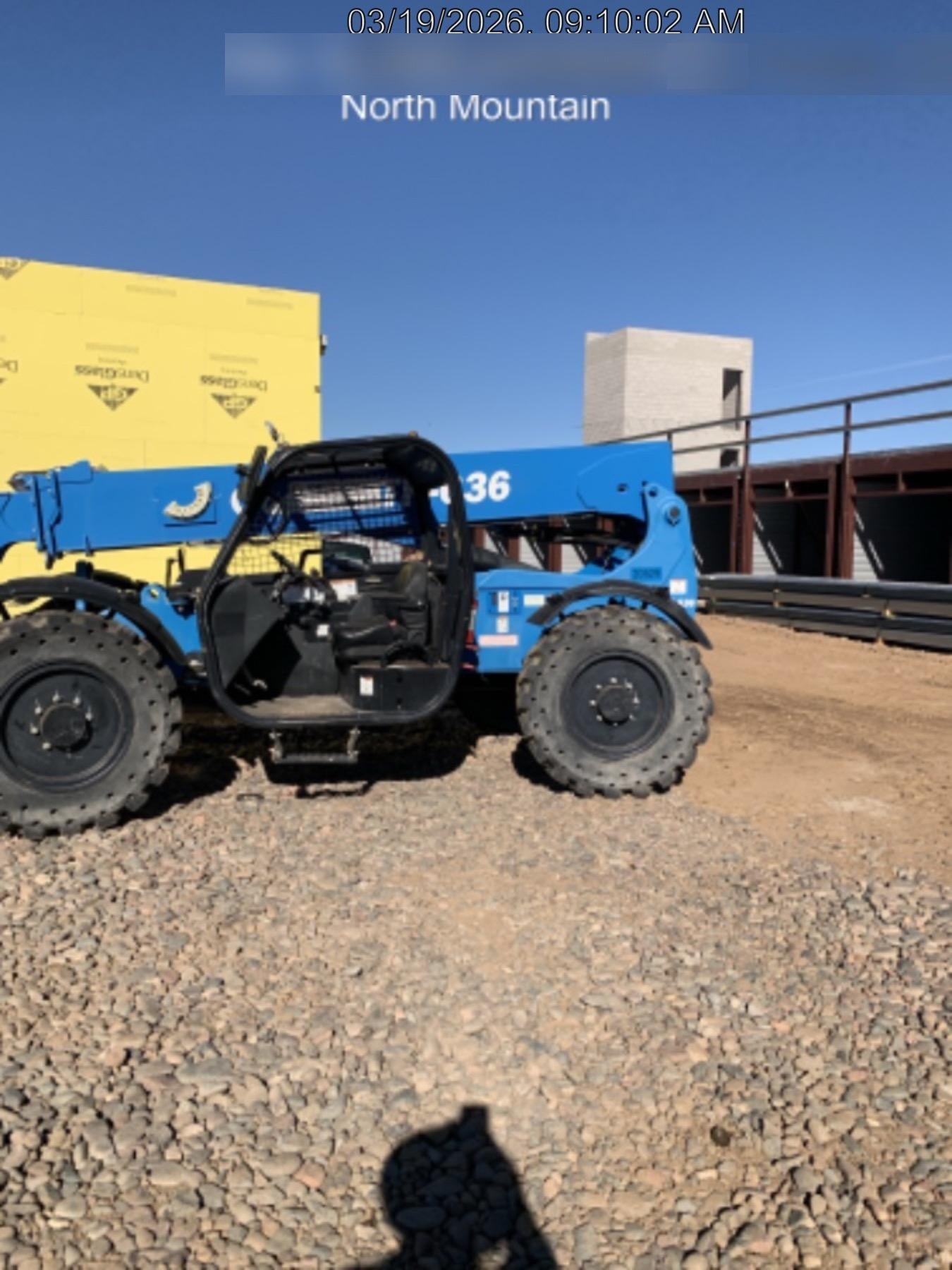 2018 Genie GTH-636 Genie GTH-636 w/Open ROPS, Work Lights, Solid Tires, RH Cab Mesh, Beacon, 48" Carriage and Forks