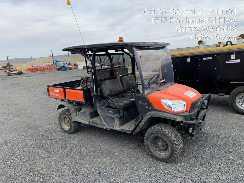 2022 Kubota RTV-X1140W-H Plastic Canopy, Windshield Acrylic Clear, LED Strobe Light, Wire Harness Kit, Back up Alarm