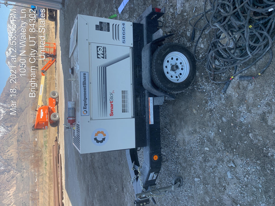 2020 Multiquip DLW400ESA4 400 amp Welder, 14kW, 120/240V, T4F Kubota, Trailer