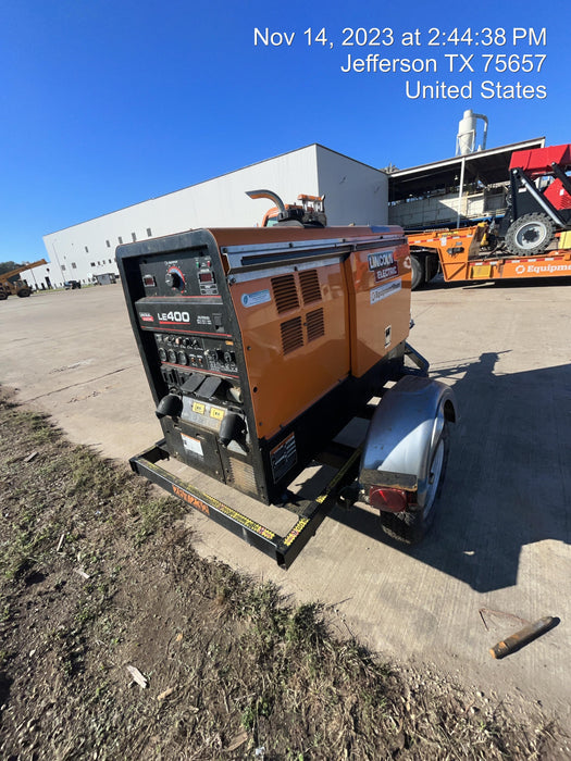 2022 Lincoln Electric LE400 Kubota V1505, Trlr, Cable Rack, Light Kit, ES Decals, T3