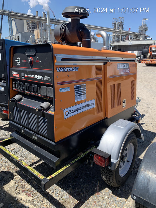 2023 Lincoln Electric Vantage 549X Crosslink Technology, Trailer Mounted, ES Decals, T3