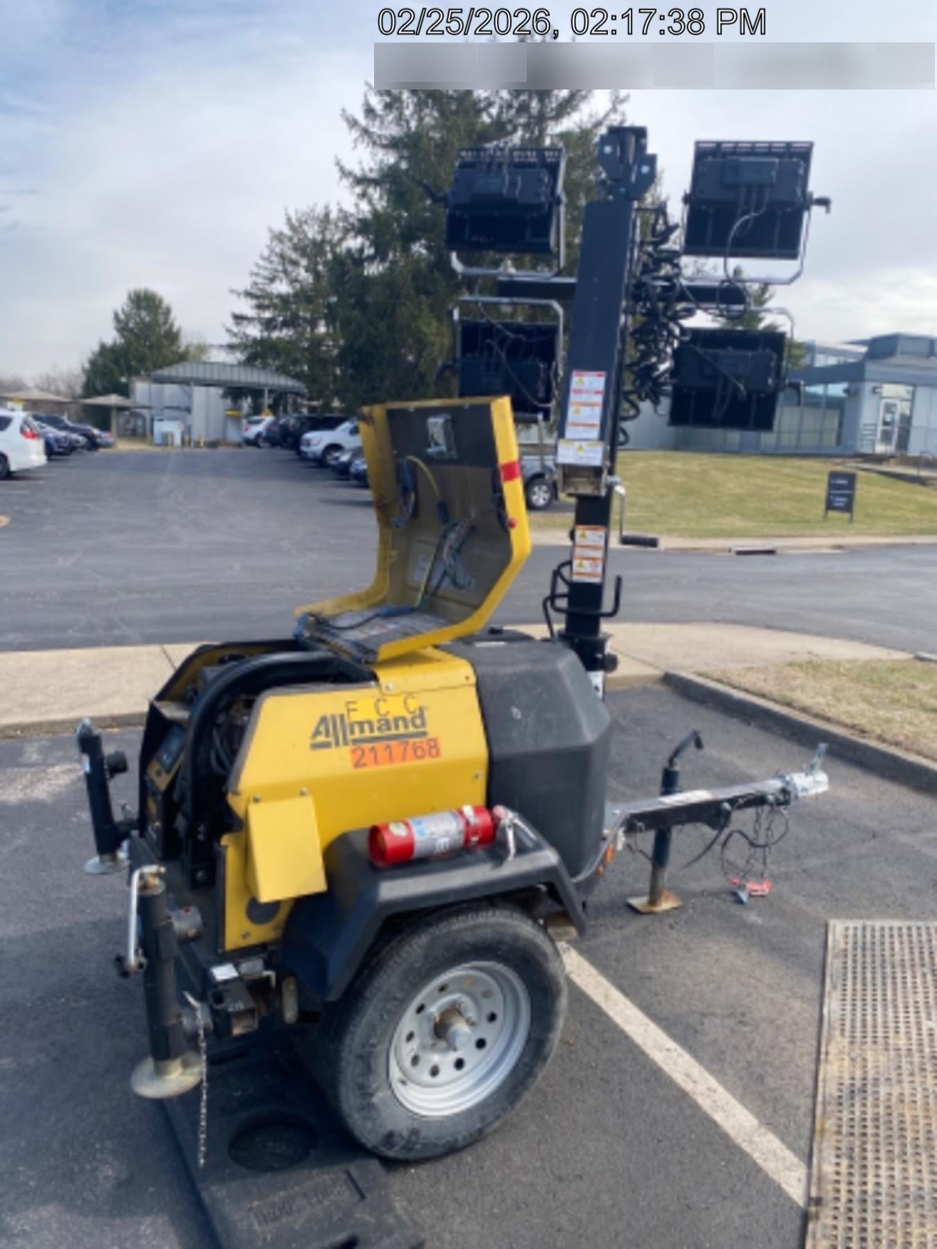 2022 Allmand NLV3GR (4) LED Light Fixture 350W, 23' Vertical Mast, 3kW Prime, Towable, Deep Sea L401, Leveling Jacks, Yanmar T4F 5.8hp