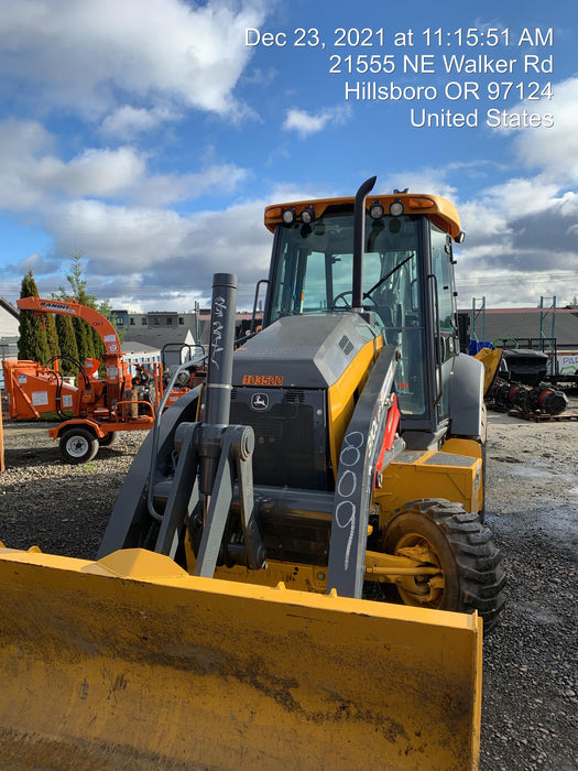 2020 John Deere 310LEP Cab/Heat/Air, 4WD, Standard Stick, Pilot Controls, 2 Way Hydraulics, TAG Manual QC