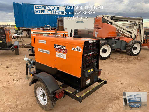 2023 Lincoln Electric LE400 Kubota V1505, Trlr, Cable Rack, Light Kit, ES Decals, T3