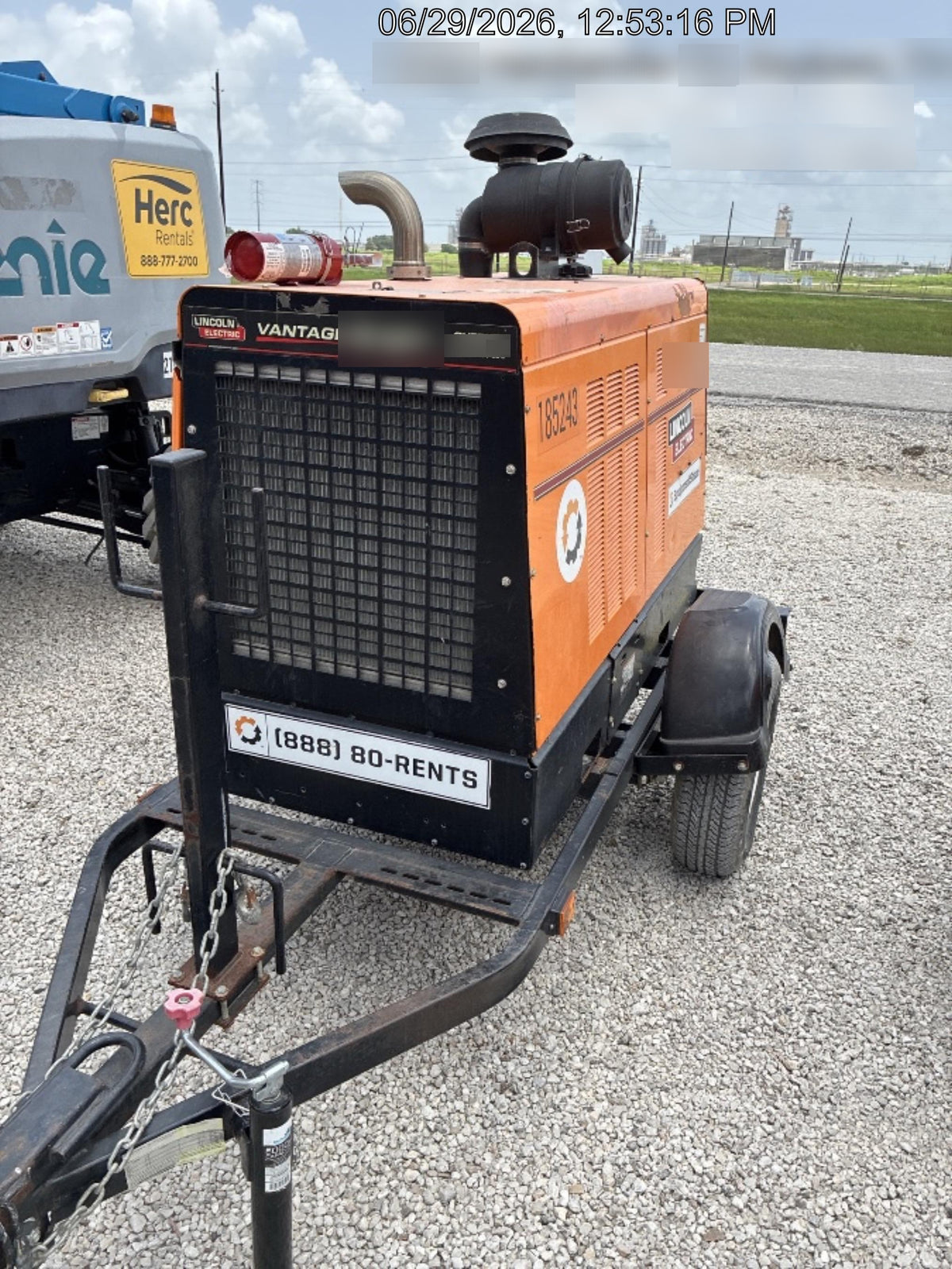 2021 Lincoln Electric Vantage 549X Ready Pak 3, ORANGE (includes trailer, cable rack, fender light kit)