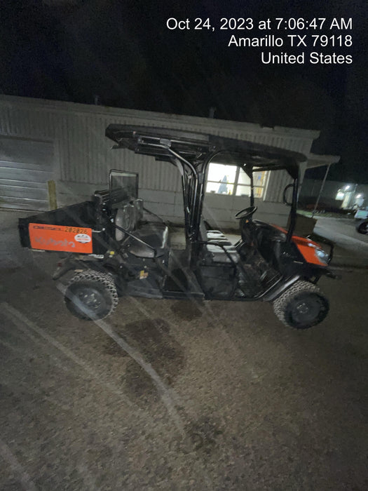 2022 Kubota RTV-X1140W-H Plastic Canopy, Windshield Acrylic Clear, LED Strobe Light, Wire Harness Kit, Back up Alarm