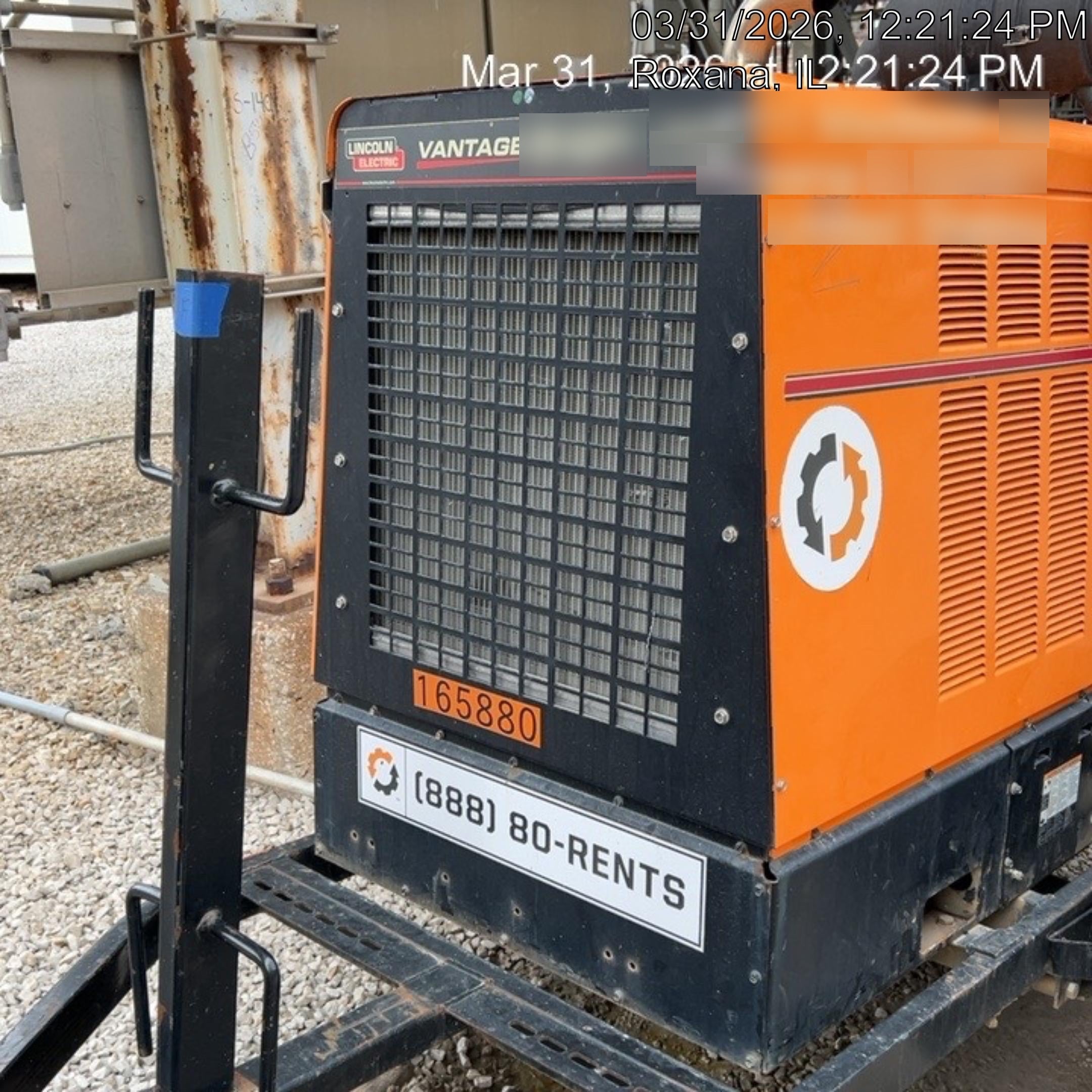 2021 Lincoln Electric Vantage 549X Ready Pak 3, ORANGE (includes trailer, cable rack, fender light kit)