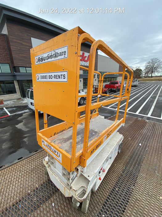 Custom Equipment HB-1430 Hy-Brid Scissor Lift
Platform capacity up to 670 lbs
Working height up to 20 ft
Weighs under 1,700 lbs
Non-marking wheels