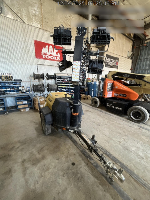 2022 Allmand NLV3GR (4) LED Light Fixture 350W, 23' Vertical Mast, 3kW Prime, Towable, ES Decals, T3