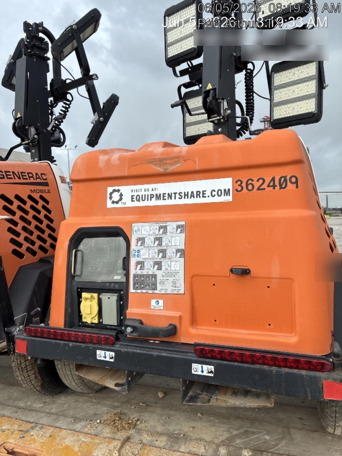 2023 Generac MLT2 Diesel, Flex Switch 120V Input, Powerzone Controller, 
(4) 320W LED Lights, 4kW Generator, 39.9 Gal Fuel Tank, 2" Ball, T3