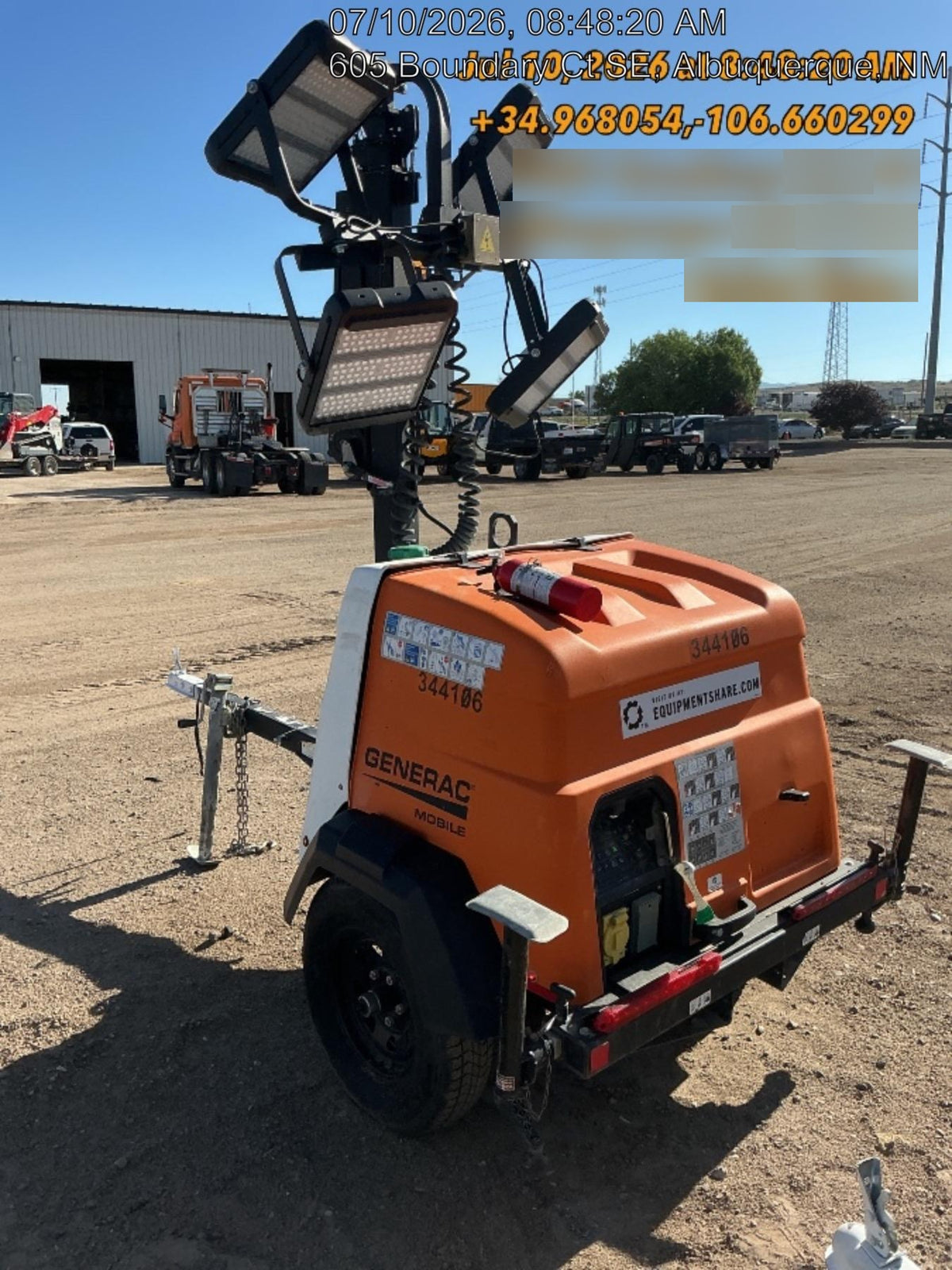 2023 Generac MLT2 Diesel, Flex Switch 120V Input, Powerzone Controller, (4) 320W LED Lights, 4kW Generator, 39.9 Gal Fuel Tank, 2" Ball, T3