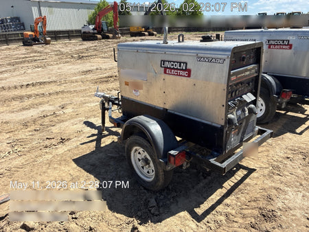 2019 Lincoln Electric Vantage 322 Ready-Pak 3, Two Wheel Trailer, Fender and Light Kit, Cable Rack